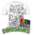 színezhető póló, dinoszaurusz