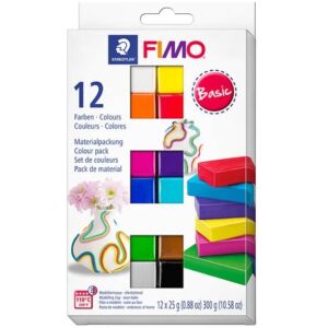 Fimo gyurmakészlet, 12*25g, Basic