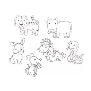 AMOS akril forma, ÁLLATOK 6db/cs