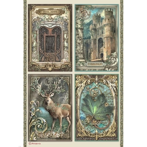 Rizspapír A4 - Magic Forest cards