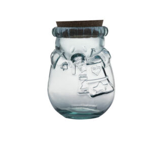 Üveg tároló, hóember - 650 ml