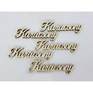 lézervágott Karácsony felirat