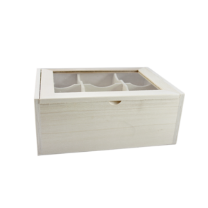 Fa doboz, 6 rekeszes