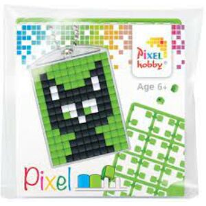 Pixel kulcstartó szett - FEKETE MACSKA