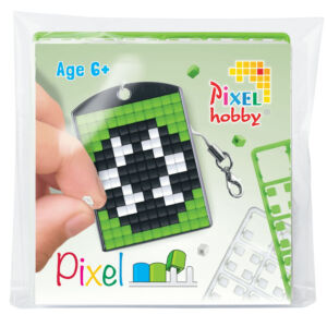 Pixel kulcstartó szett, színes alaplappal - FOCILABDA