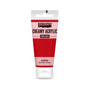 selyemfényű akrilfesték rúzspiros