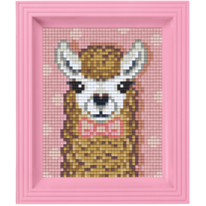 Pixel képkészlet kerettel - BARNA LÁMA 