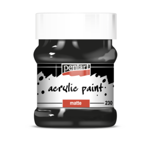 matt akrilfesték fekete