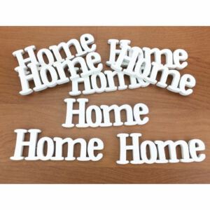 Fa felirat fehér &quot;HOME&quot; 8cm