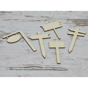 Natúr fafigura IRÁNYÍTÓ TÁBLÁK 5db/cs