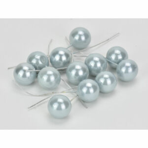 Gyöngyház bogyó 12db/cs, Jégkék