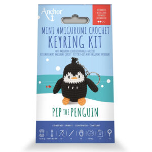 Amigurumi szett, kulcstartó pingvin 8cm