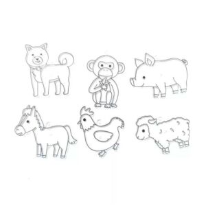 AMOS akril forma, ÁLLATKÁK 6db/cs