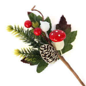 Karácsonyi gombás tobozos betűző 14cm