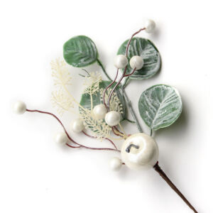 Ünnepi fehér ág, almával 27cm