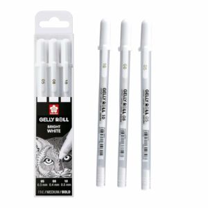 SAKURA zselés toll készlet 0,3; 0,4; 0,5mm FEHÉR