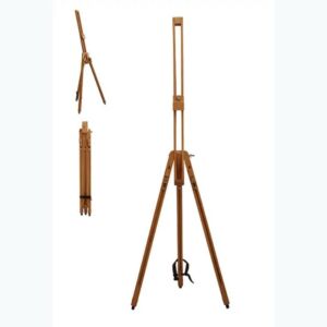 Tábori összecsukható bükkfa festőállvány,  70x70x180cm