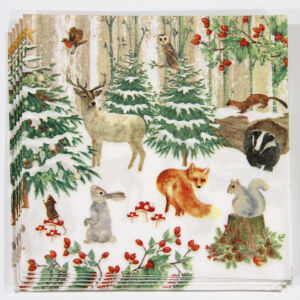 Karácsonyi mintás szalvéta, 15db