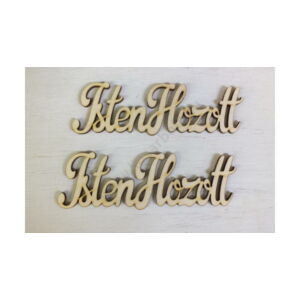 Isten hozott felirat lézervágott fa