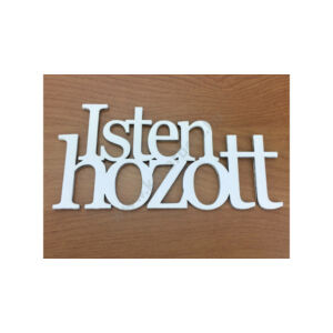 Isten hozott felirat lézervágott fa