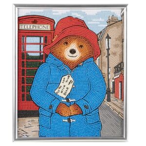 Gyémántszemes kép 25x21cm, kerettel: Paddington