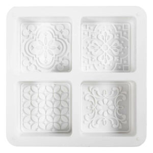 Szilikon öntőforma csempemintás négyzetek