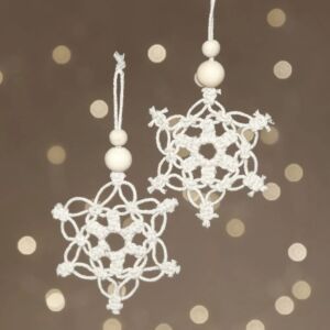 Mini kreatív készlet, makramé hópehely