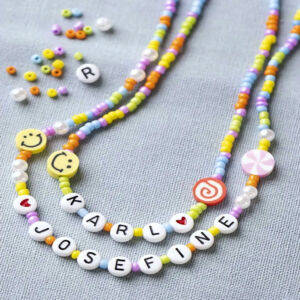 Nyaklánckészítő csomag, betűs 2db-os