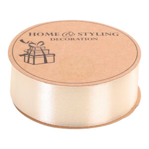 Szaténszalag 25mm krémszín