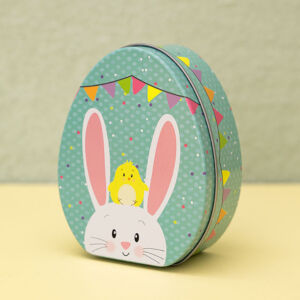 Nyuszis fémdoboz, tojás alakú