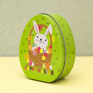 Nyuszis fémdoboz, tojás alakú