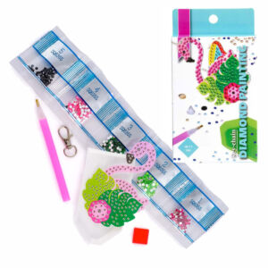 Gyémántszemes kirakó kulcstartó: Flamingó