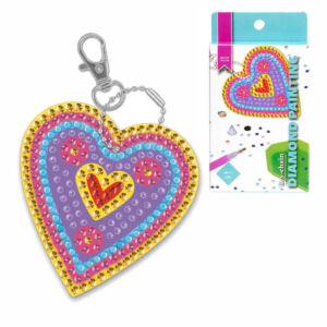 Gyémántszemes kirakó kulcstartó: Szív