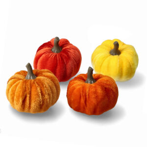 Bársony mini tökök 6cm/4db