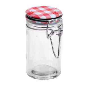 Csatos üveg kockás tetővel, 90ml