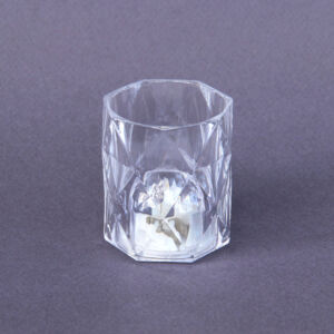 Ledes mécses pohárban, prizmás