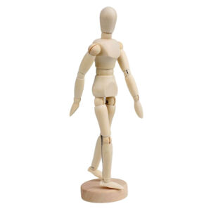 Rajzmodell fabábu mozgatható, 33cm