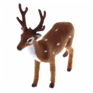 szarvas dekorfigura szőrmés
