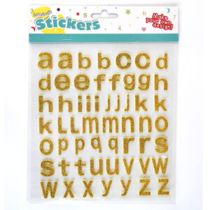 csillámos dekorgumi betű matrica