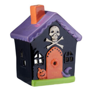 Halloween kerámia mécsestartó házikó