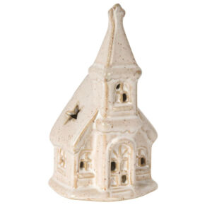 Kerámia templom LED-es, 12cm B