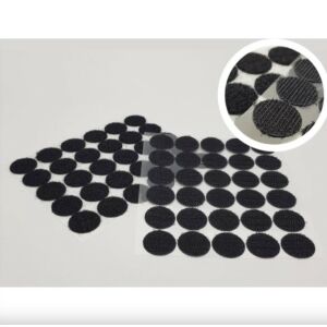 Tépőzár korongok FEKETE 2cm/30db