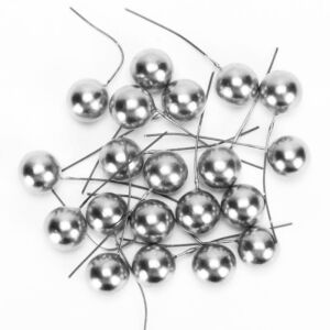 Beszúrós bogyó 2cm/20db EZÜST