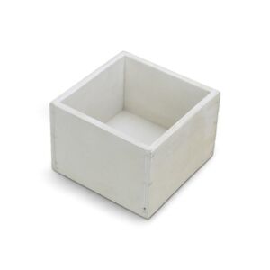 Kocka dekorláda 11x11cm FEHÉR