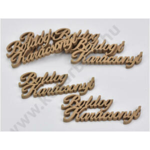 Boldog karácsonyt felirat lézervágott fa, arany