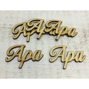 Natúr fafelirat &quot;APA&quot; 5,5x3,5cm