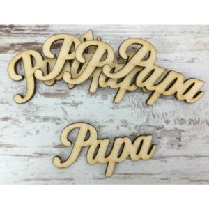 Natúr fafelirat "PAPA" 6,5x3cm