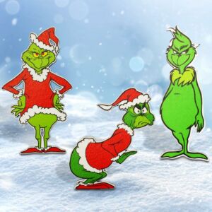 Színes fatábla - Grincsek 10cm, 3db