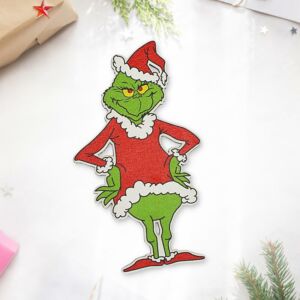 Színes fatábla - Mosolygós Grincs 15cm