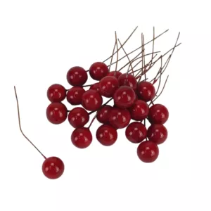 Drótos bogyó 24db/cs piros